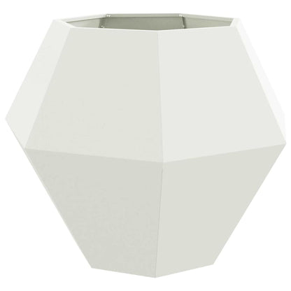 vidaXL Planter White 100 x 100 x 80 cm Steel 2