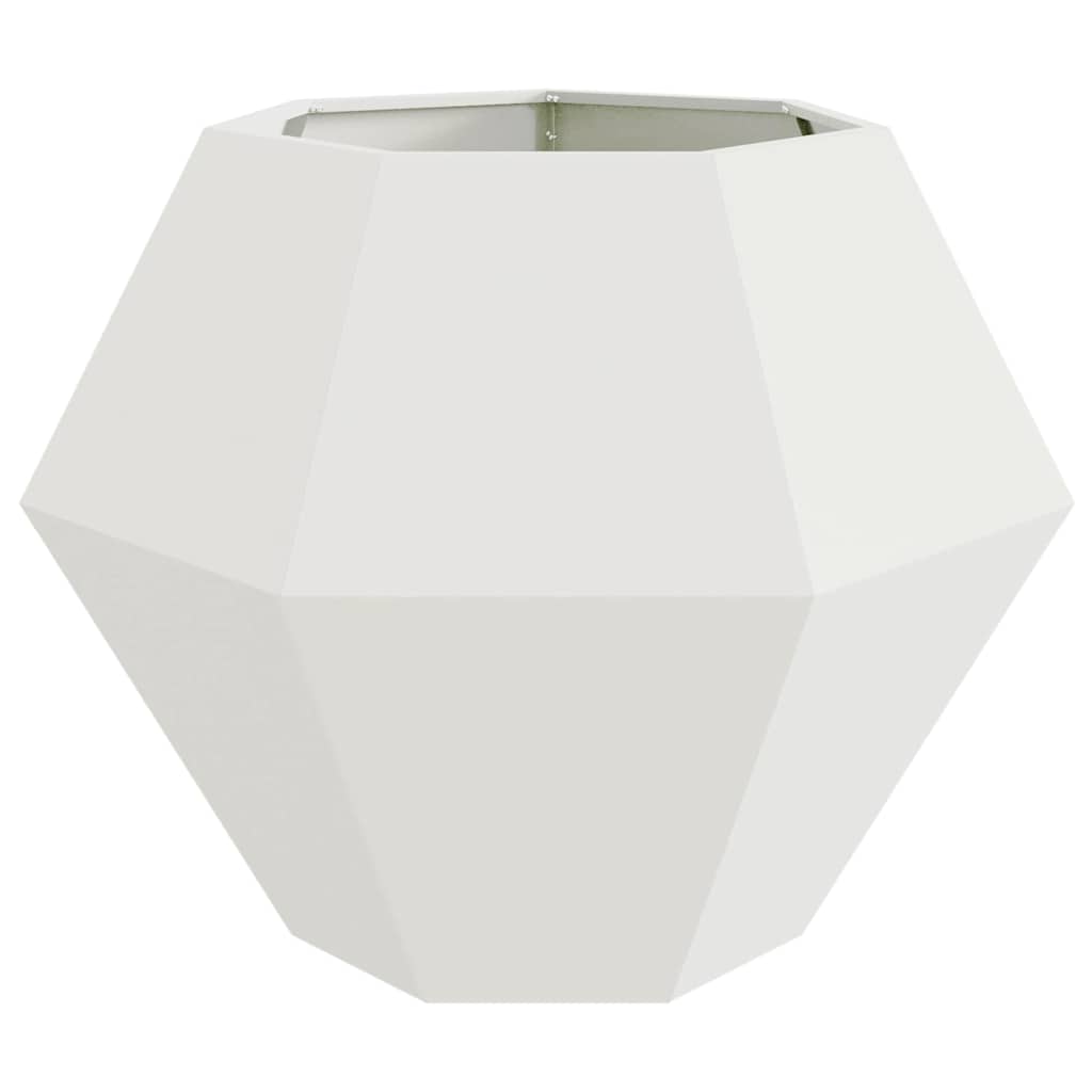 vidaXL Planter White 100 x 100 x 80 cm Steel 5