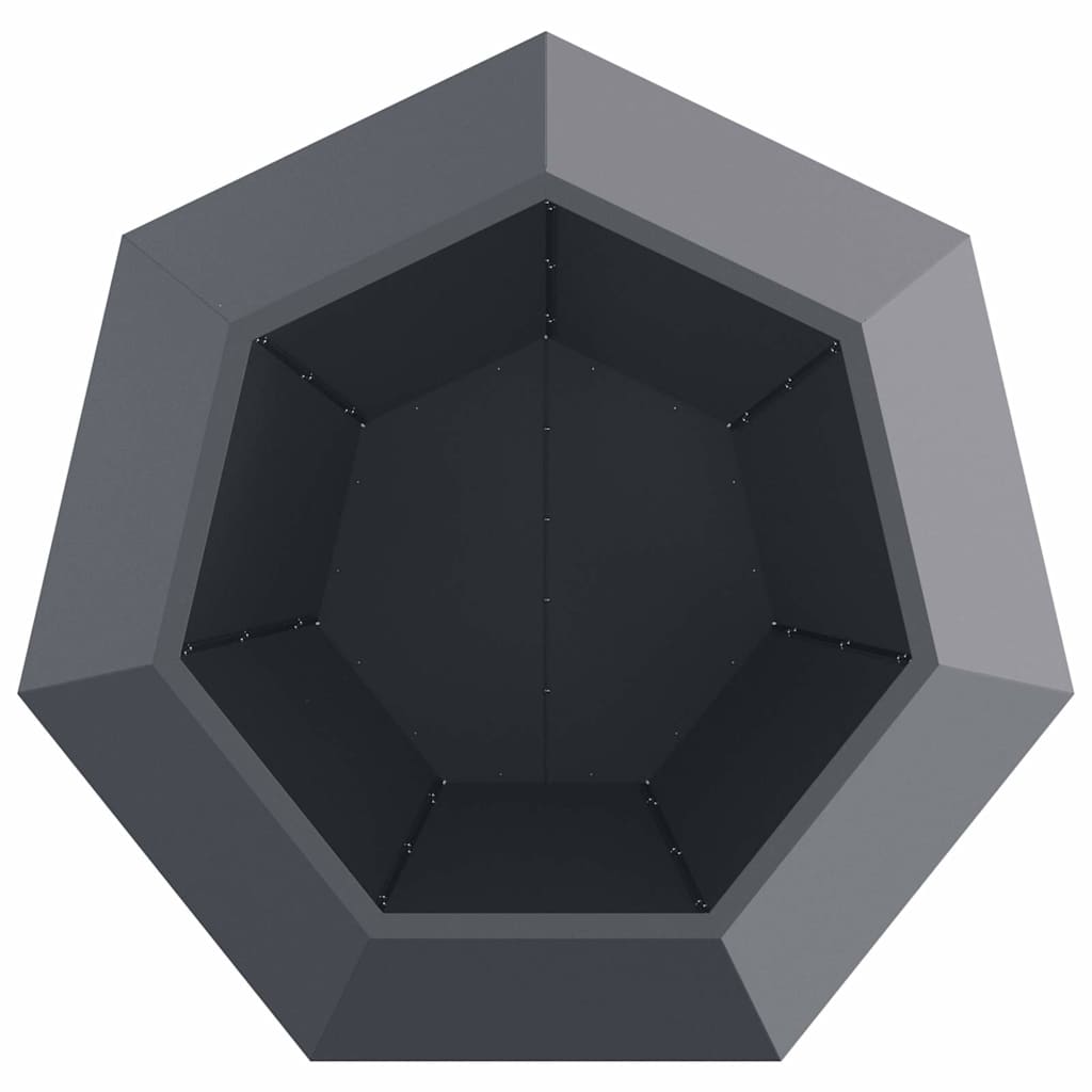 vidaXL Planter Anthracite 100 x 100 x 80 cm Steel 6