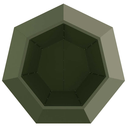 vidaXL Planter Olive Green 100 x 100 x 80 cm Steel 6