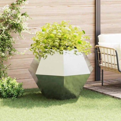 vidaXL Planter Silver 100 x 100 x 80 cm Galvanised Steel 1
