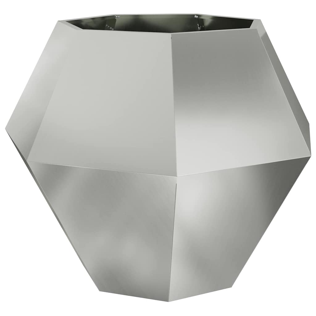vidaXL Planter Silver 100 x 100 x 80 cm Galvanised Steel 2