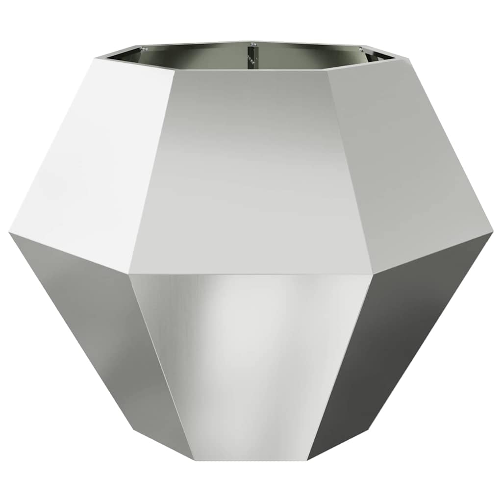 vidaXL Planter Silver 100 x 100 x 80 cm Galvanised Steel 5