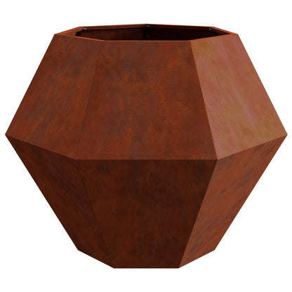 vidaXL Planter Rusty 100 x 100 x 80 cm Weathering Steel 6