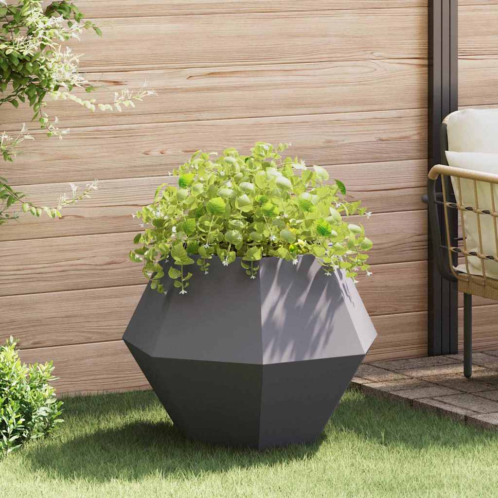 vidaXL Planter Black 75 x 75 x 60 cm Steel 1