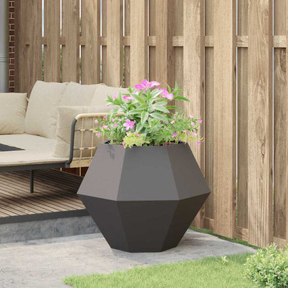 vidaXL Planter Black 75 x 75 x 60 cm Steel 4