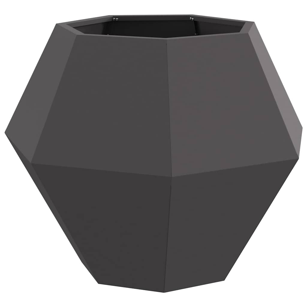 vidaXL Planter Black 75 x 75 x 60 cm Steel 2
