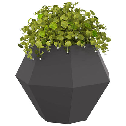 vidaXL Planter Black 75 x 75 x 60 cm Steel 3