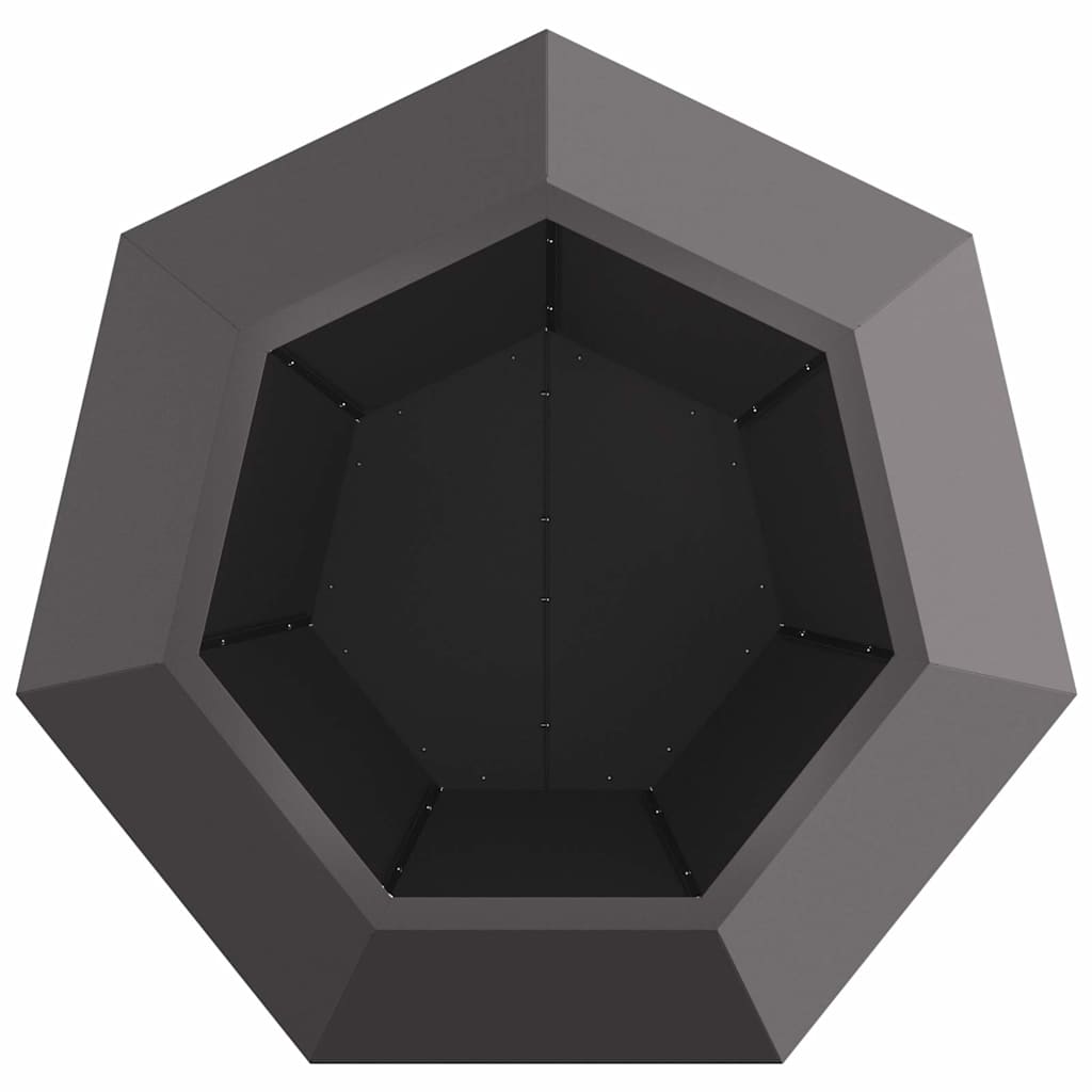 vidaXL Planter Black 75 x 75 x 60 cm Steel 6