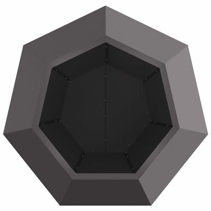 vidaXL Planter Black 75 x 75 x 60 cm Steel 6