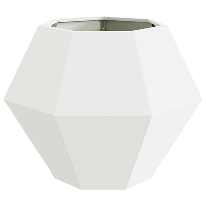vidaXL Planter White 75 x 75 x 60 cm Steel 5