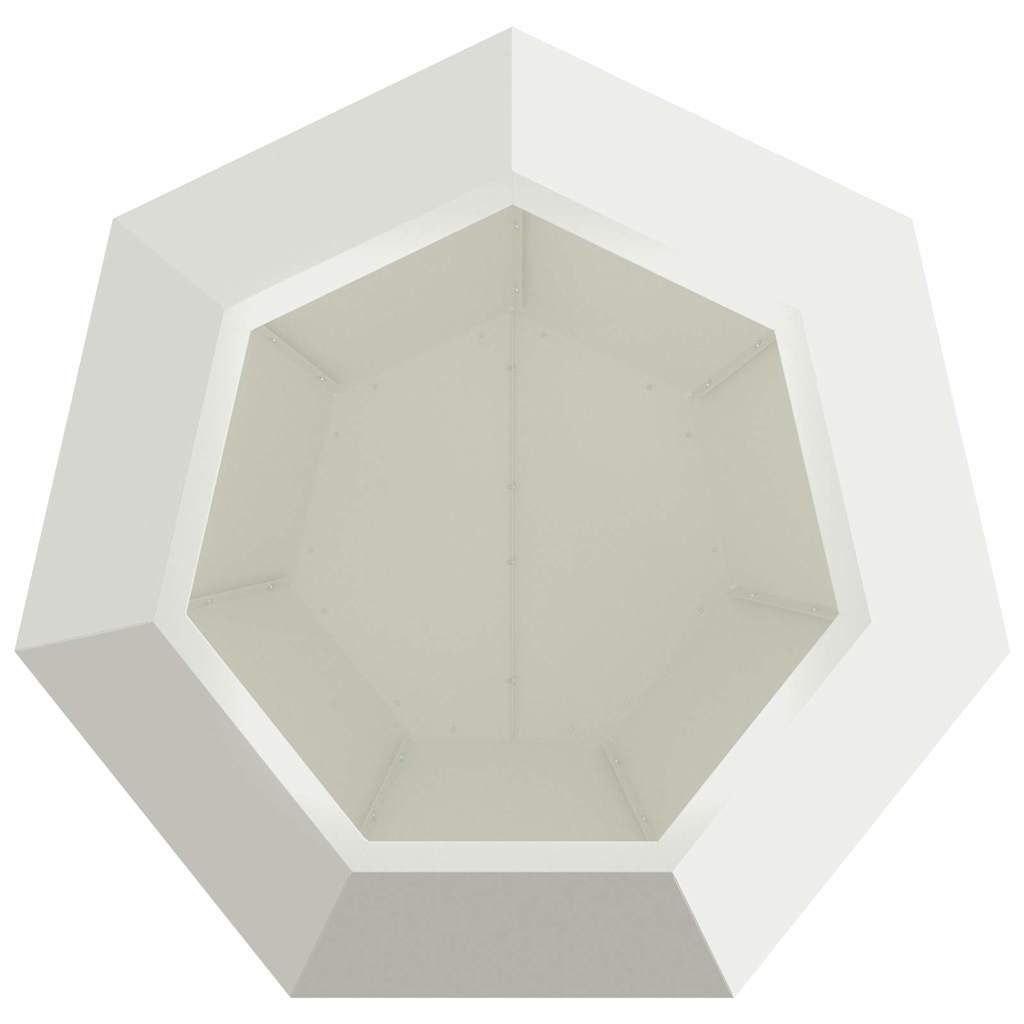 vidaXL Planter White 75 x 75 x 60 cm Steel 6
