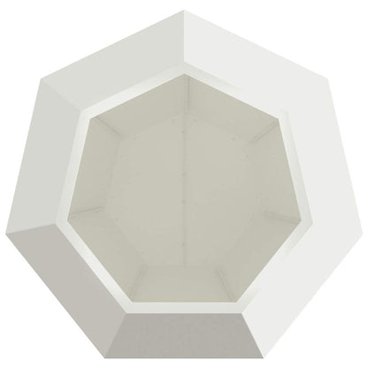 vidaXL Planter White 75 x 75 x 60 cm Steel 6