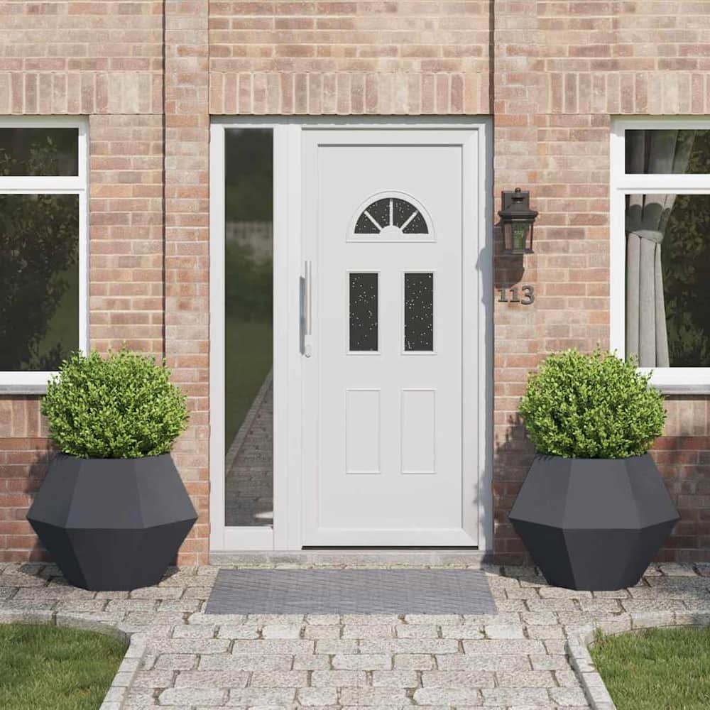Planter 75 x 75 x 60 cm Steel 2 pcs Anthracite