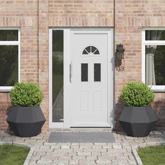 Planter 75 x 75 x 60 cm Steel 2 pcs Anthracite
