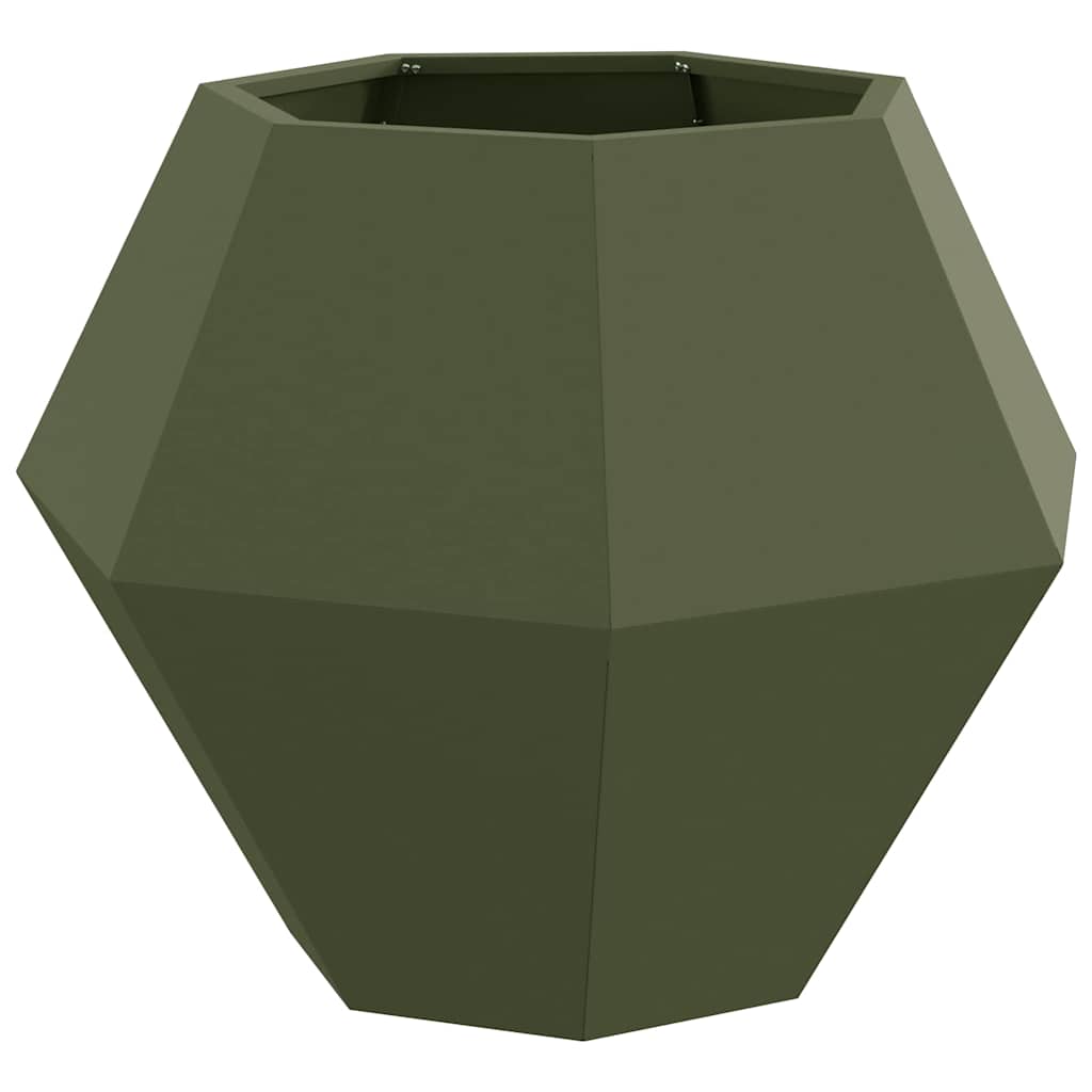 vidaXL Planter Olive Green 75 x 75 x 60 cm Steel 2