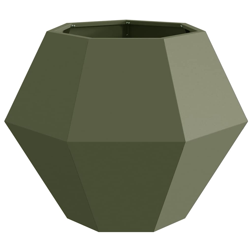 vidaXL Planter Olive Green 75 x 75 x 60 cm Steel 5