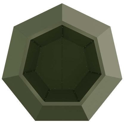 vidaXL Planter Olive Green 75 x 75 x 60 cm Steel 6