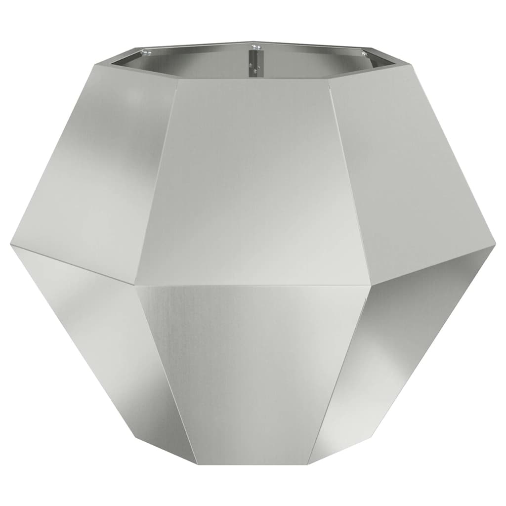vidaXL Planter Silver 75 x 75 x 60 cm Galvanised Steel 5