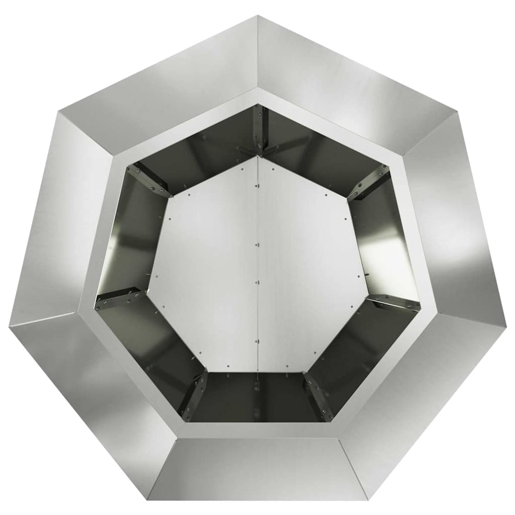 vidaXL Planter Silver 75 x 75 x 60 cm Galvanised Steel 6