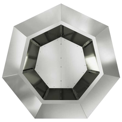 vidaXL Planter Silver 75 x 75 x 60 cm Galvanised Steel 6