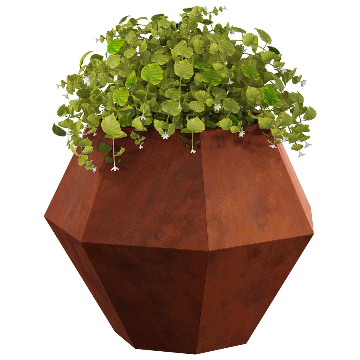 vidaXL Planter 2 pcs Rusty 75 x 75 x 60 cm Weathering Steel 3
