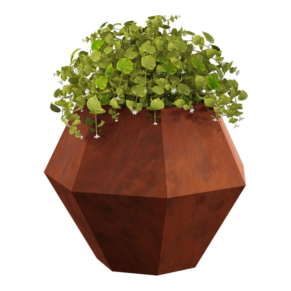 Planter 75 x 75 x 60 cm Steel 2 pcs Weathering steel