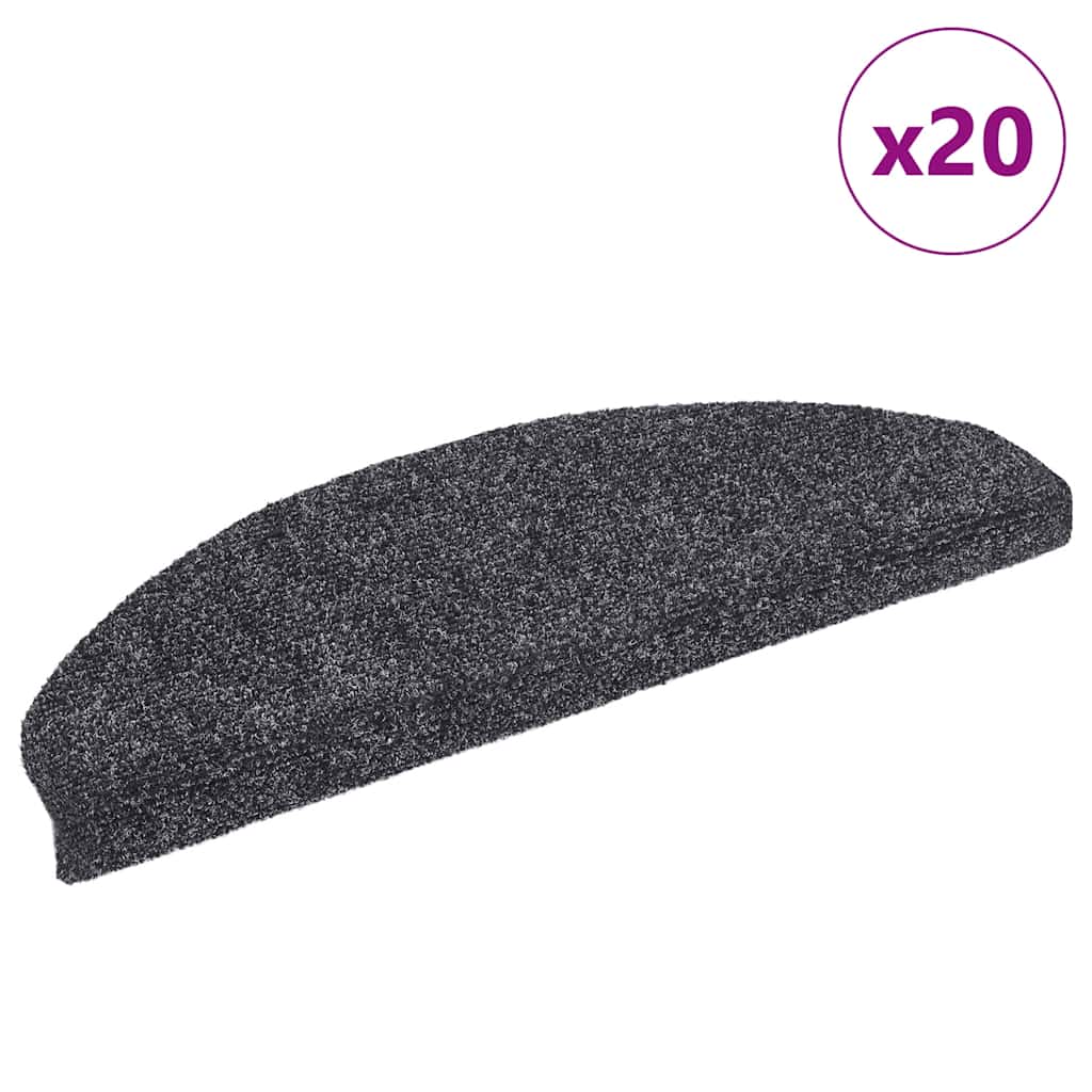 Stair Mats Self-adhesive 65x21x4 cm Width 65 cm 20 Dark grey