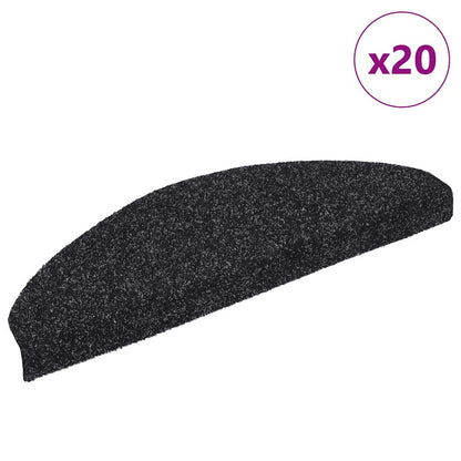 Stair Mats Self-adhesive 65x21x4 cm Width 65 cm 20 Black