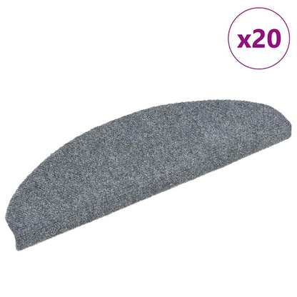 Stair Mats Self-adhesive 65x21x4 cm Width 65 cm 20 Light grey