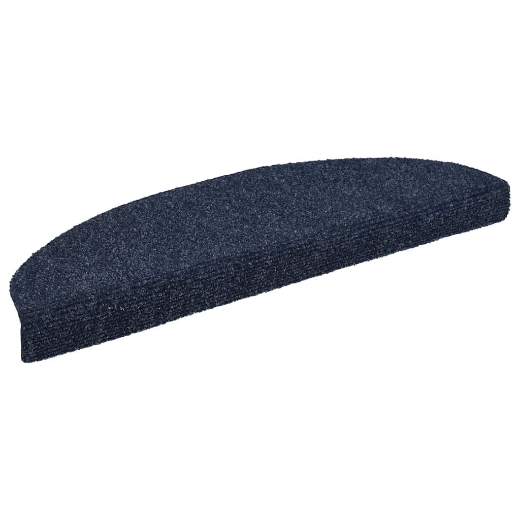 vidaXL Stair Mats Self-adhesive 20 pcs 65x21x4 cm Blue Half Round Large 2
