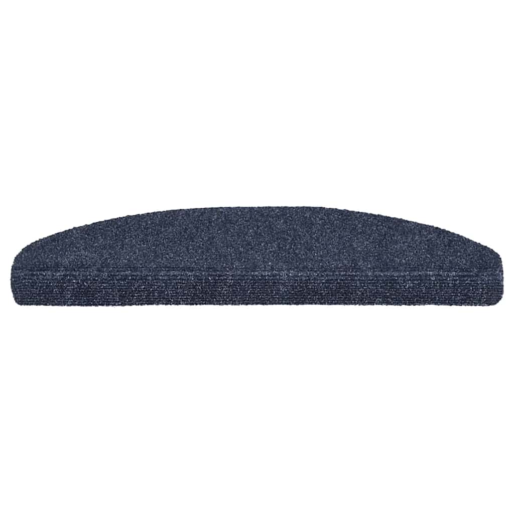 vidaXL Stair Mats Self-adhesive 20 pcs 65x21x4 cm Blue Half Round Large 3