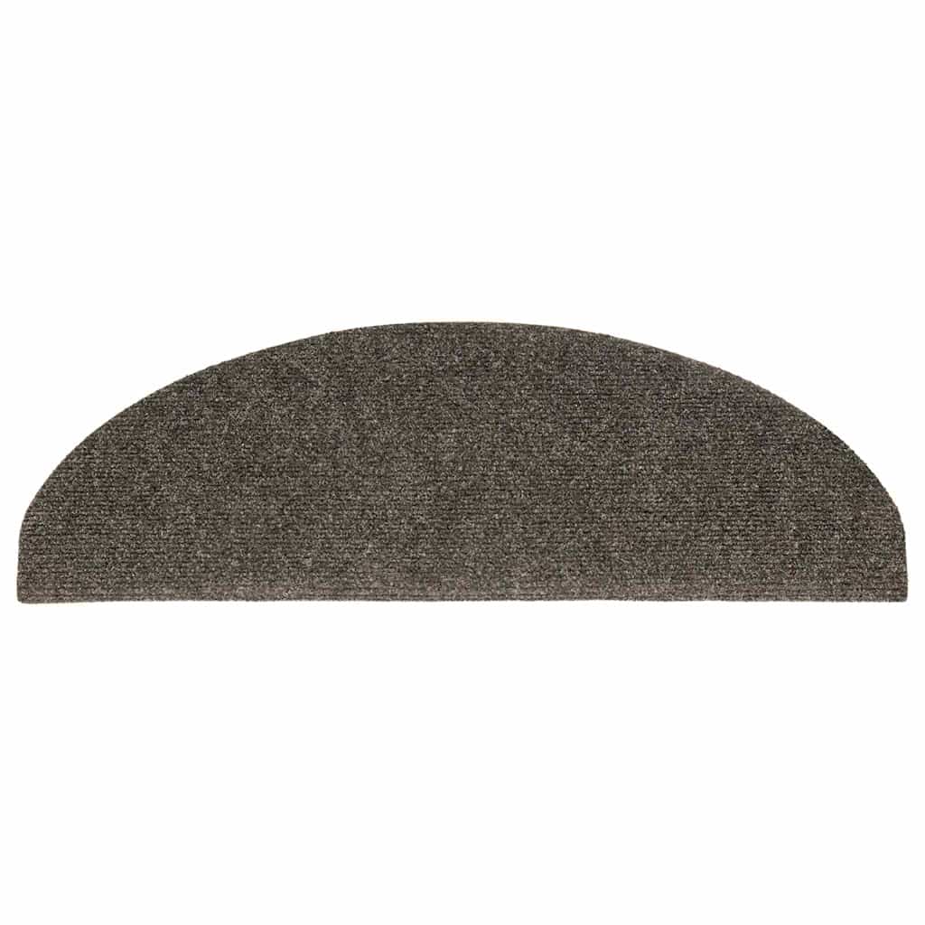 vidaXL Stair Mats Self-adhesive 20 pcs 65x21x4 cm Anthracite Half Round Large 4