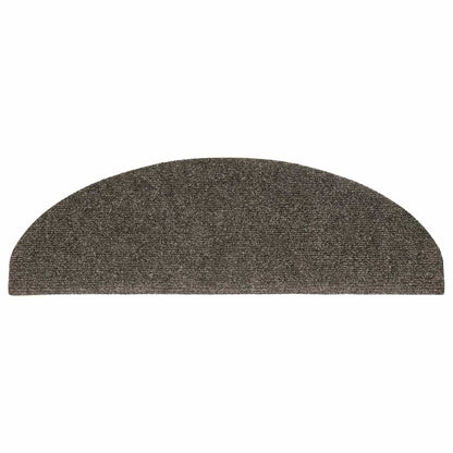 vidaXL Stair Mats Self-adhesive 20 pcs 65x21x4 cm Anthracite Half Round Large 4