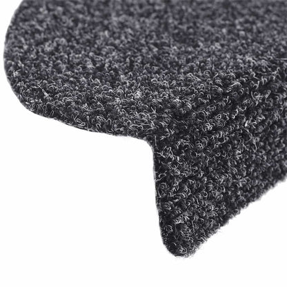 vidaXL Stair Mats Self-adhesive 20 pcs 56x17x3 cm Dark Grey Half Round 5
