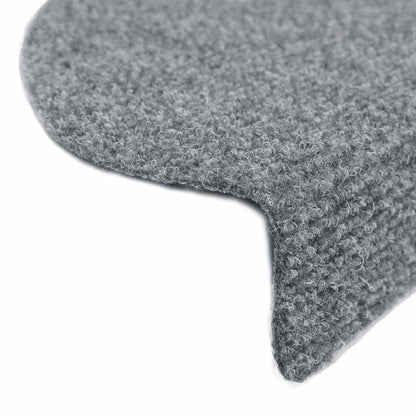 vidaXL Stair Mats Self-adhesive 20 pcs 56x17x3 cm Light Grey Half Round 6