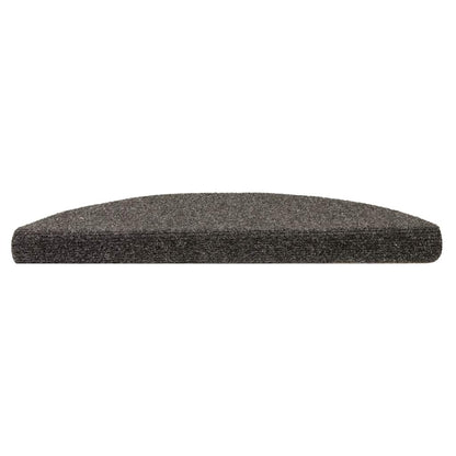 vidaXL Stair Mats Self-adhesive 20 pcs 56x17x3 cm Anthracite Half Round 3