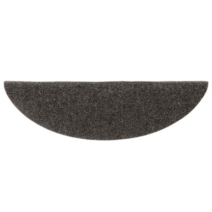 vidaXL Stair Mats Self-adhesive 20 pcs 56x17x3 cm Anthracite Half Round 4