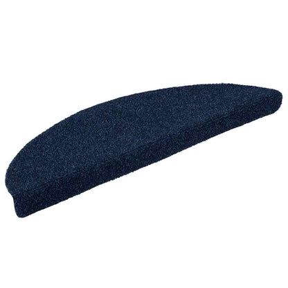 vidaXL Stair Mats Self-adhesive 20 pcs 56x17x3 cm Navy Half Round 2