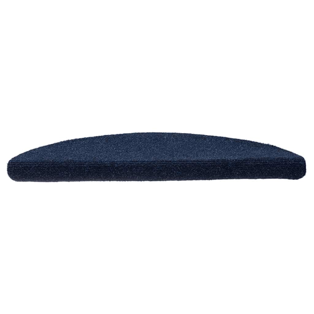 vidaXL Stair Mats Self-adhesive 20 pcs 56x17x3 cm Navy Half Round 3