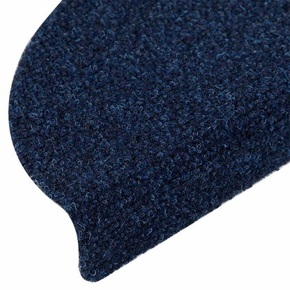 vidaXL Stair Mats Self-adhesive 20 pcs 56x17x3 cm Navy Half Round 6