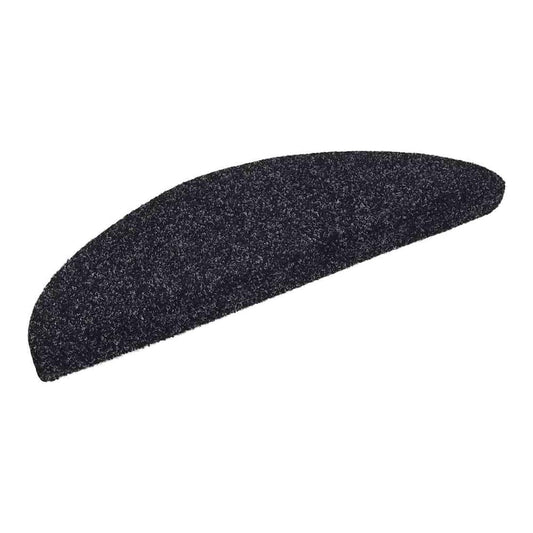 Stair Mats Self-adhesive 56x17x3 cm Half Round Width 56 cm 30 Black
