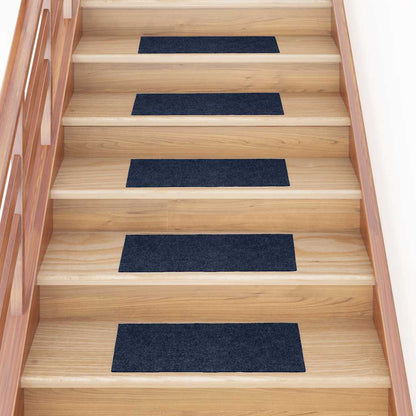 vidaXL Stair Mats Self-adhesive 30 pcs 60x25 cm Navy Rectangular 1