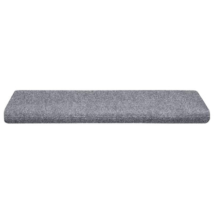 vidaXL Stair Mats Self-adhesive 20 pcs 65x21x4 cm Light Grey Rectangular Edge 4