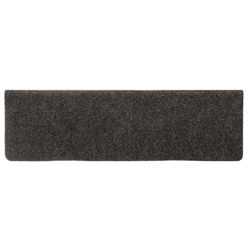 vidaXL Stair Mats Self-adhesive 20 pcs 65x21x4 cm Anthracite Rectangular Edge 4