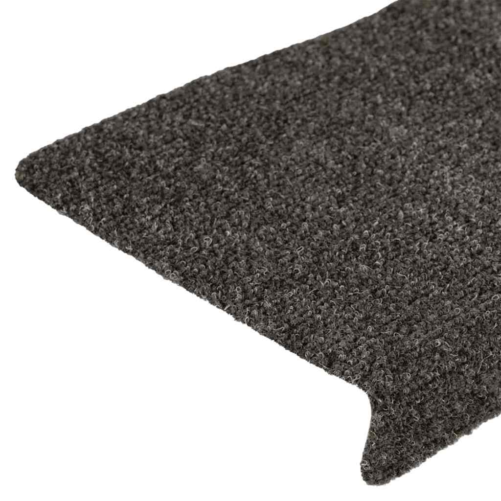 vidaXL Stair Mats Self-adhesive 20 pcs 65x21x4 cm Anthracite Rectangular Edge 6
