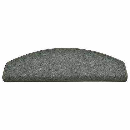 vidaXL Stair Mats 30 pcs 65x24x4 cm Dark Green Half Round Large 4