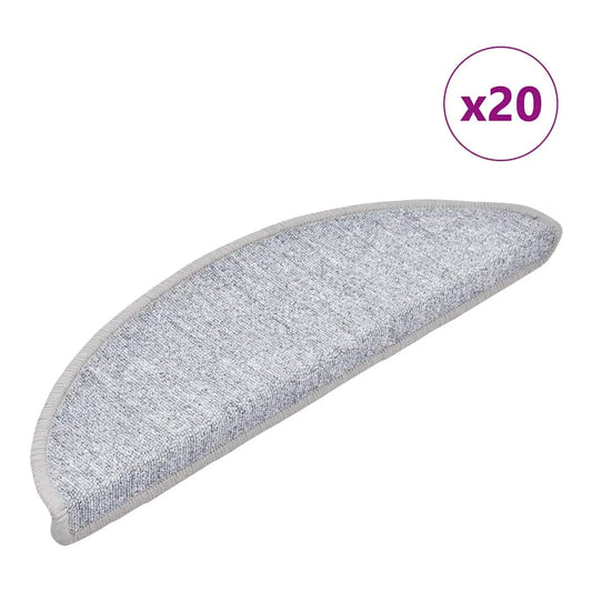 Stair Mats 56x17x3 cm Half Round Width 56 cm 20 Light grey