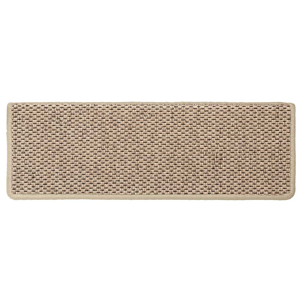 Stair Mats Self-adhesive Sisal-Look 65x21x4 cm 30 pcs Sand