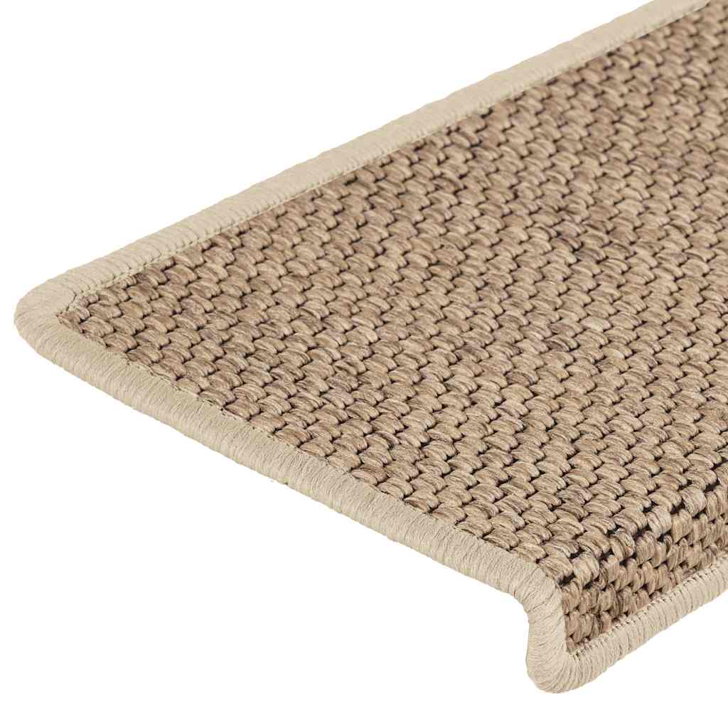 Stair Mats Self-adhesive Sisal-Look 65x21x4 cm 30 pcs Sand